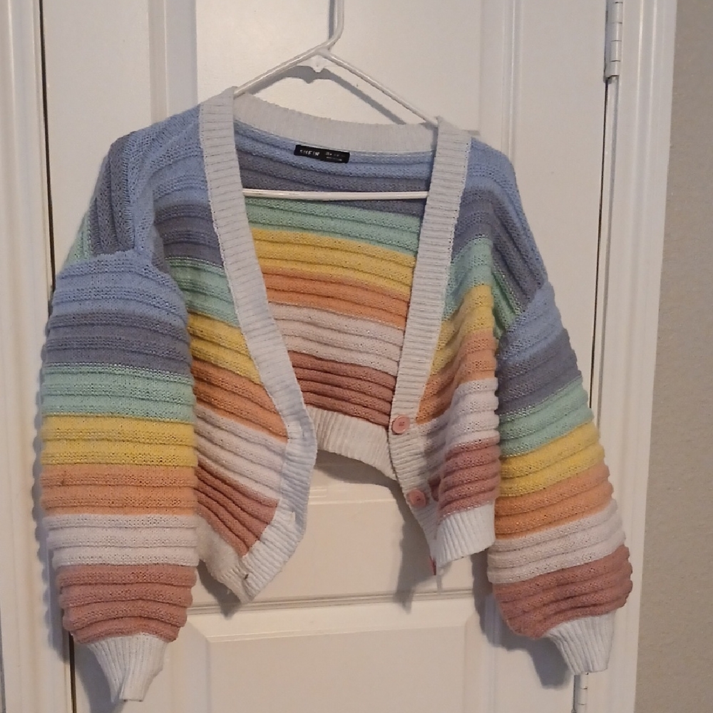 SHEIN Multicolor Striped Cardigan